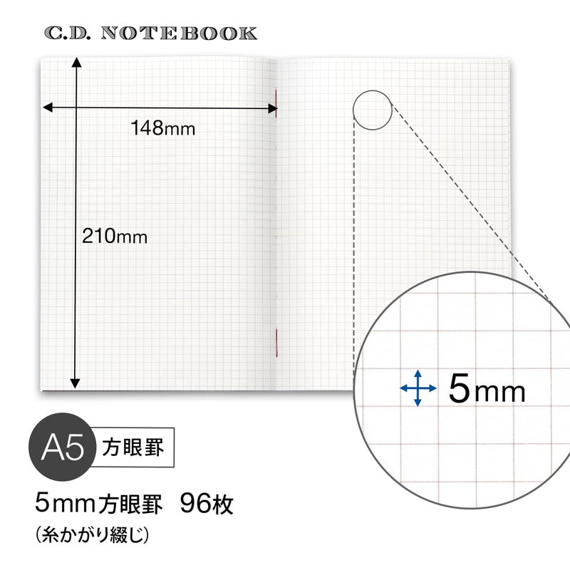 Apica ã‚¢ãƒ”ã‚« Apica CDS90S Premium CD Notebook, Grid Ruled, A5 - Image 3